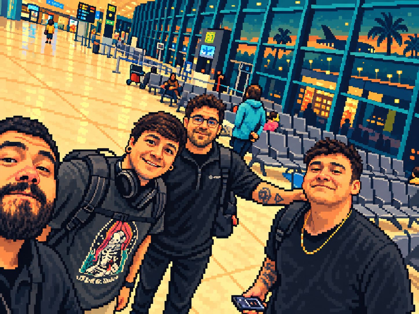 The adventure starts at the departure gate.