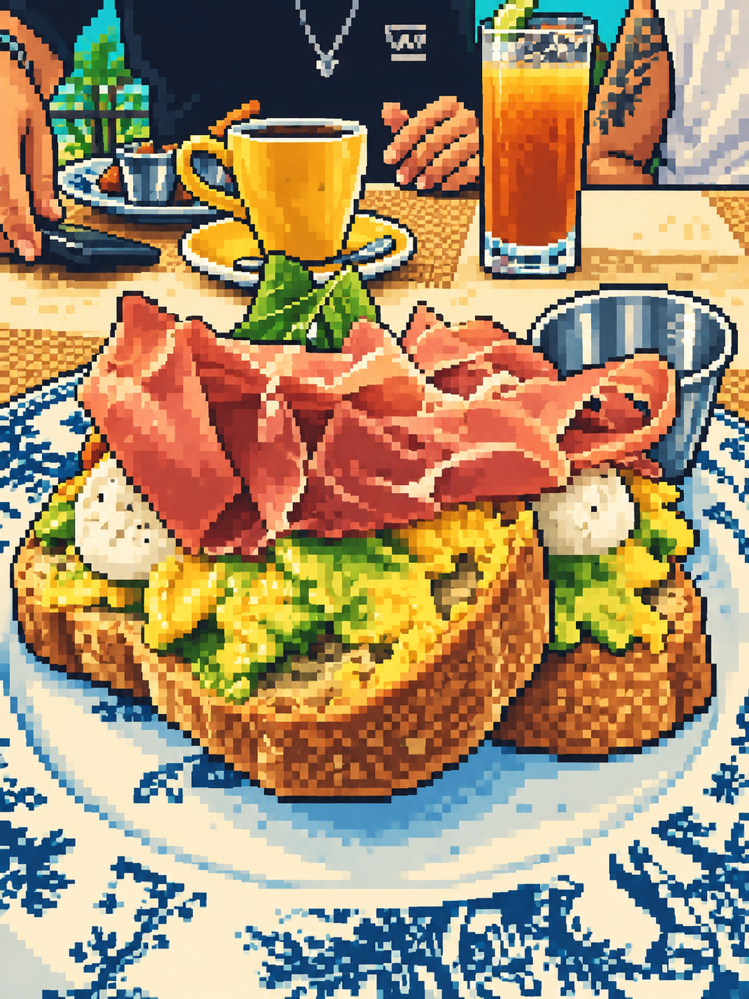 Toast, fresh juice, and a final food checkpoint.